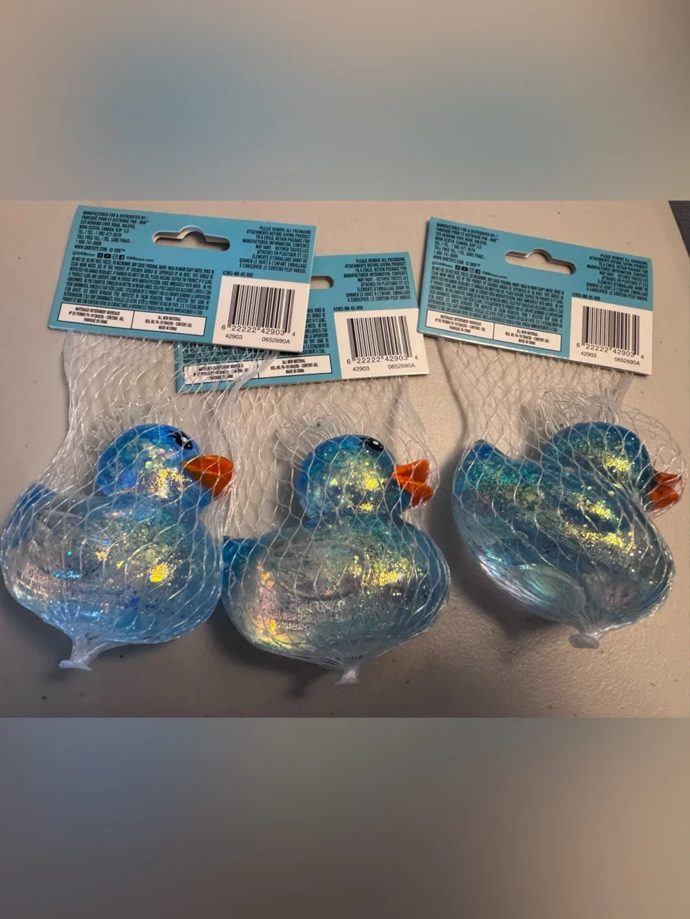 Sugar Swaps Blue Glitter Duck - Set of 3